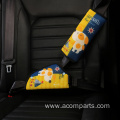 Cartoon seat belt pillow with seat belt adjuster